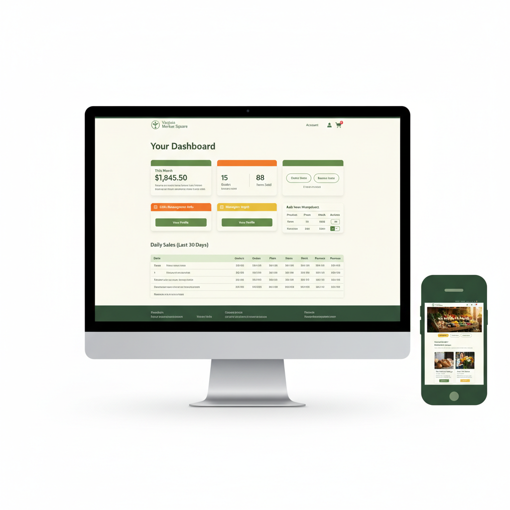 Vendor Dashboard Mockup